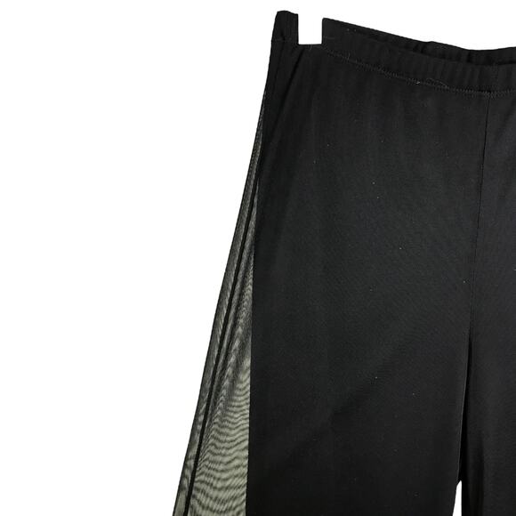Christin Michaels Palazzo Pants Women S Black Sheer High Rise Wide Leg - Picture 4 of 8